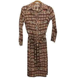 Vintage Lanvin long cotton waist tie dress - purchased in Paris - size 2-6